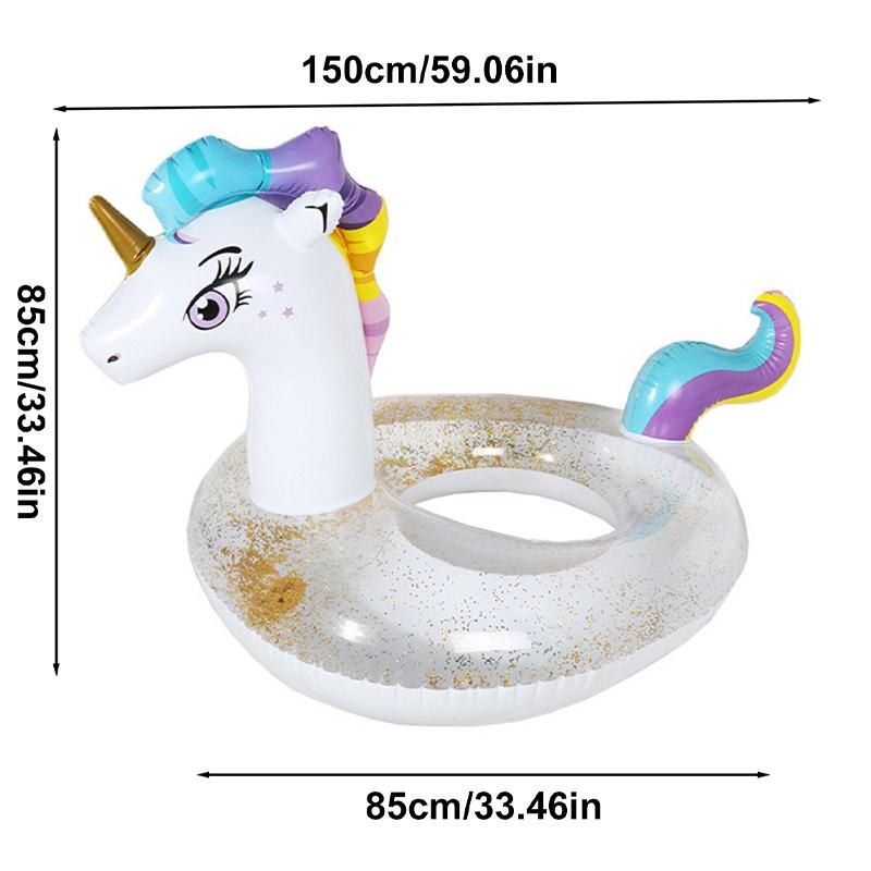 Aufblasbarer Einhorn Schwimmring Spielzeug Schwimmsitz Für Erwachsene Strand Wasser Spiel Ausrüstung Spielzeug