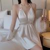 Frauen Erotische Kleidung Sexy Tie Up Neck Hanging Dessous Porno Tiefe V Rückenfreie Unterwäsche Nachthemd Sex Kostüme