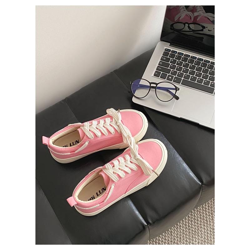 Classic Low Top Canvas Shoes Casual Lace Up Sneakers For Daily Wear