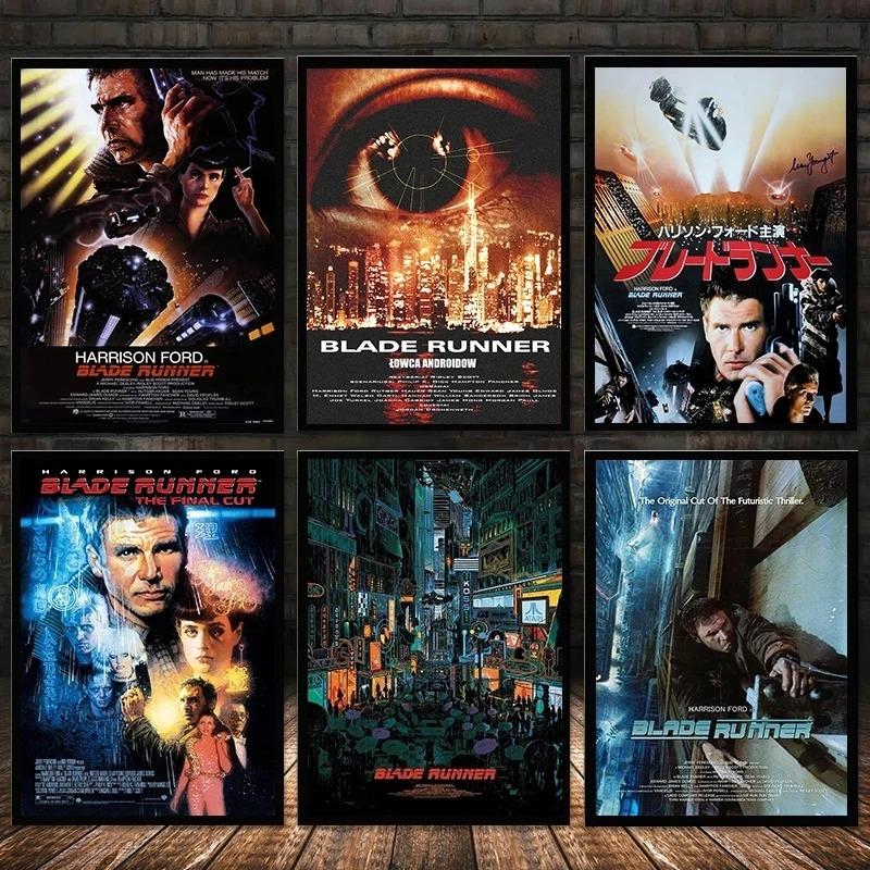 Filme Retrô Blade Runner(1982) Pôster de Filme Clássico de Ficção Científica Pintura em Tela Arte de Parede Fotos Vintage Decoração de Casa Clube Cinema Presente
