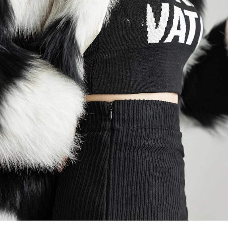 Sukně Móda Sukně midi s vysokým pasem pro ženy Slim střih Boky Mořská panna Sukně Žena Korejská volánky