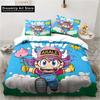 3D Cartoon DR S-Slump Arale Bedding Set Cute Quilt Cover Bed Cover With Pillowcase Twin Single Queen King Size Boys Adult Home