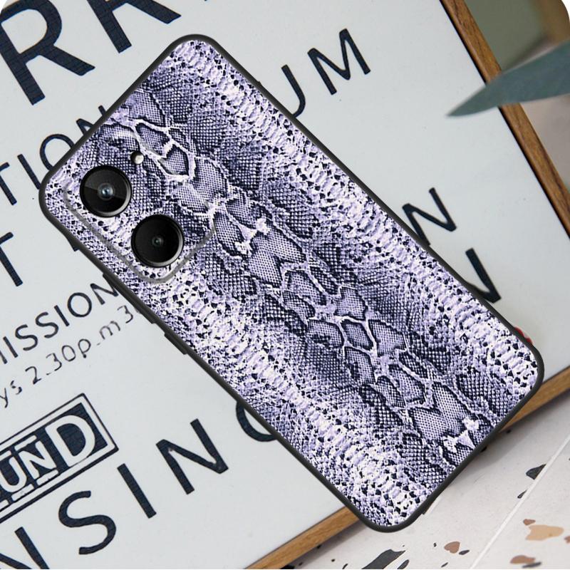 Cobra Python Snake Skin For Realme C55 C53 C67 GT Neo 5 6 9 10 11 12 Pro Plus C11 C25 C21Y C30 C31 C33 C35 C51 Case