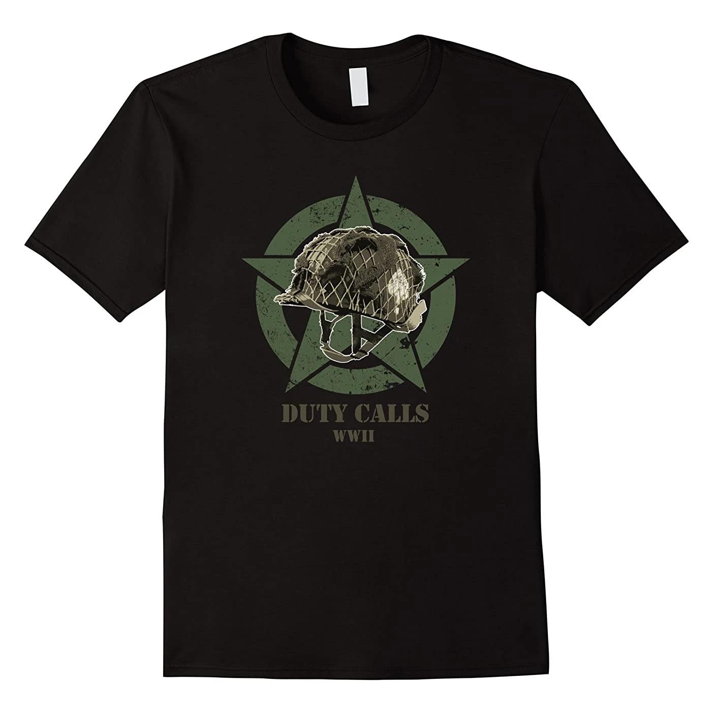 

Classic War Games WWII US Army Helmet Print Gamer Gift T Shirt New 100 Cotton Short Sleeve ONeck Tshirt Casual Mens Top S