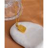 Yhpup Butterfly Shell Pendant Collar Stainless Steel Golden Square Trendy Fashion Necklace for Women Stylish Jewelry Gift