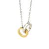 2026 Classic Double Ring Necklace, Double T Necklace Vacuum, Just Intercolor Pendant Simple and Fashionable