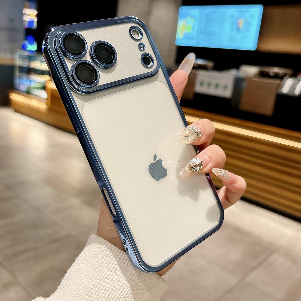 Plating Clear Phone Cases For For Iphone 17 16 1 Pro Max Camera Lens Protection Cover For For Iphone 14 13 Pro Max 17Pro Case