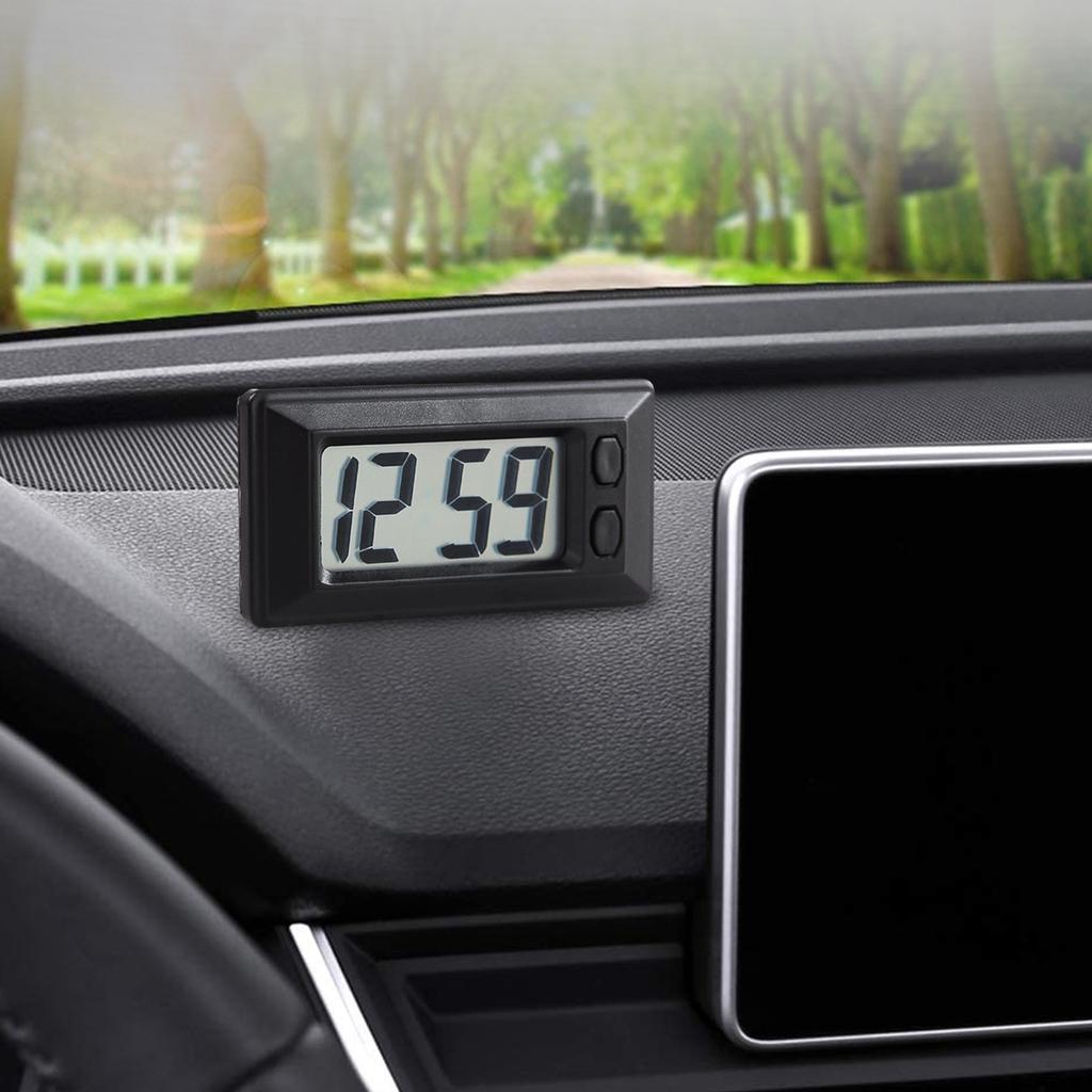 Car Digital Clock Mini Digital Clock Car Dashboard Clock LED Small Digital Clock Wall Date And Time Display Vehicle Adhesive