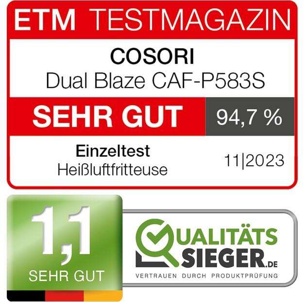 Фритюрница Cosori Dual Blaze 6.4l черная (CAF-P583S)