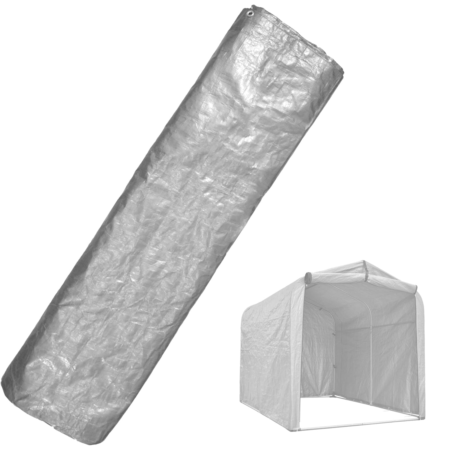 

Replacement cover for house polyethylene fabric 3-bike curtains, UV-treated серый