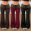 Pantalon de Yoga Splicé à Imprimé Léopard Coupe Ajustée pour Femmes Printemps Été