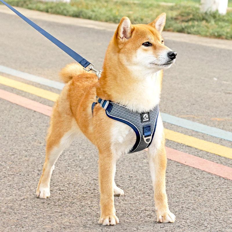 Adjustable Reflective Shiba Inu & Corgi Harness: Anti-Pull Leash Vest for Medium to Large Dogs