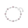 K.L.Y Bracelet for Women, Cherry Blossom Silver, 925 Highest Grade Zirconia, Hypoallergenic To Metals, Sterling Silver Bracelet, Popular, Cute,