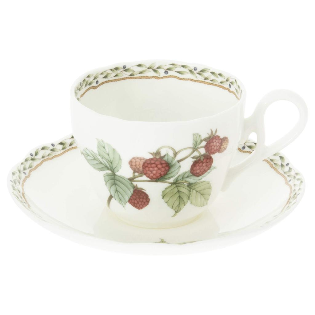 Noritake Cup Saucer Set 250cc Orchard Garden Microwave Safe 5 Bone China & (Coffee Tea) F97887/4911