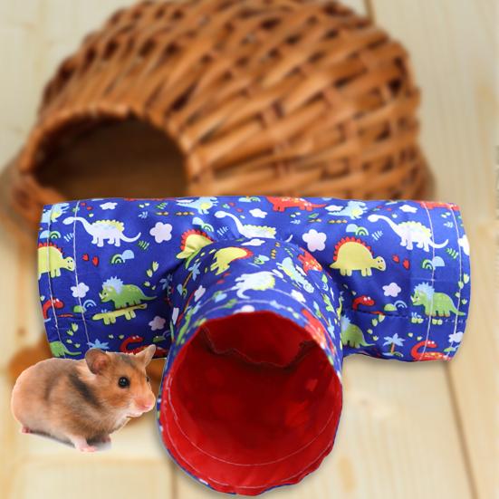 Good Air Permeability Pet Tunnel Large Space Polyester Stress Relieve 3 Way Pet Tunnels Toy for Home