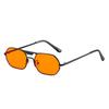 New Retro Metal Square Frame Gradient Sunglasses Y2K Personality Brand Double Beam UV400 Protection for Women Men