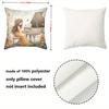 2D flat printing Girls with Flowers Design Decorative Throw Pillows Polyester pillowcase, sofa decorative cushion cov