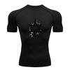 Men's Compression Athletic Workout T-Shirt, Dark Tribal Star