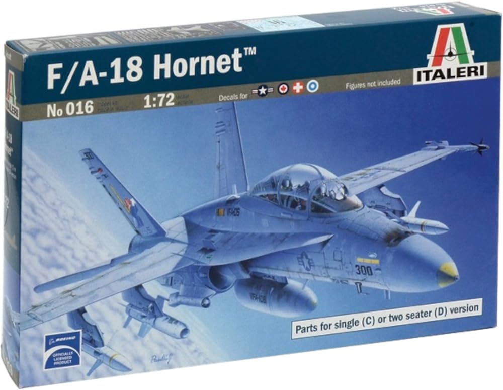 Platz Italeri Scale American Wild Weasel Plastic Model Kit IT0016 1/72 F/A-18C/D (Airplane)