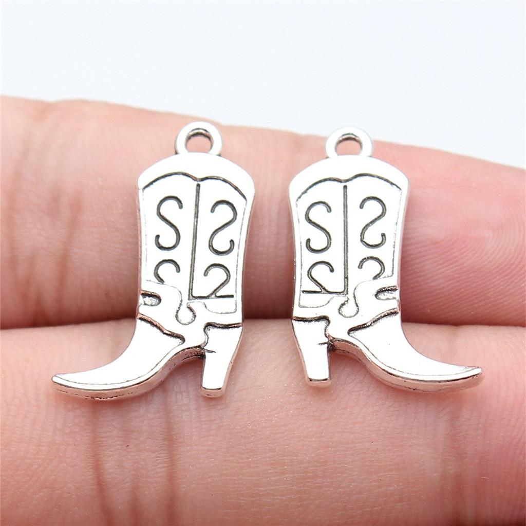 Shoes High Heel Fashion Charm Antique Bronze Zinc Alloy Jewelry Making Supplies for Women Earring Charms Handmade