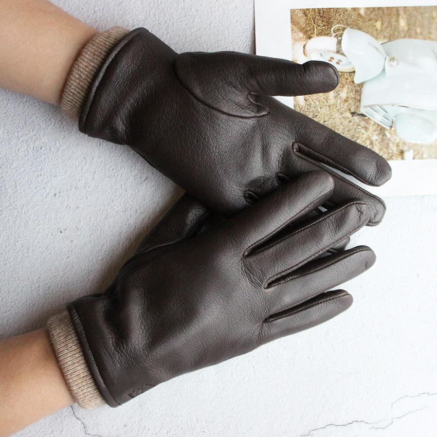 

Новые Модные Кожаные Перчатки из Оленьей Кожи для Вождения Мужские Зимние Теплые Водительские Перчатки для Открытого Воздуха Холодостойкие Перчатки для Мотоциклетной Езды 11