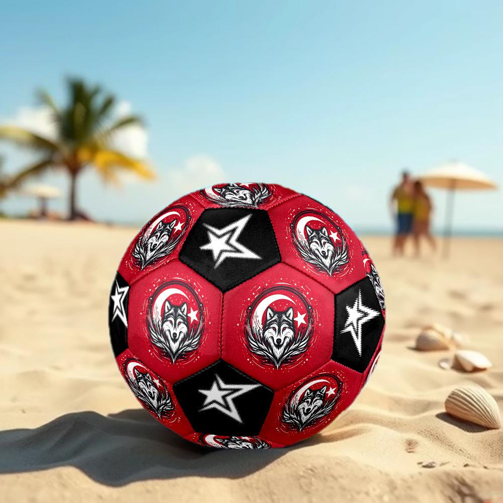 1PC Wolf Moon Star Art Symbol Soccer Ball Size 5 Football Machine Sewn Indoor/Outdoor Universal Football Gift W10