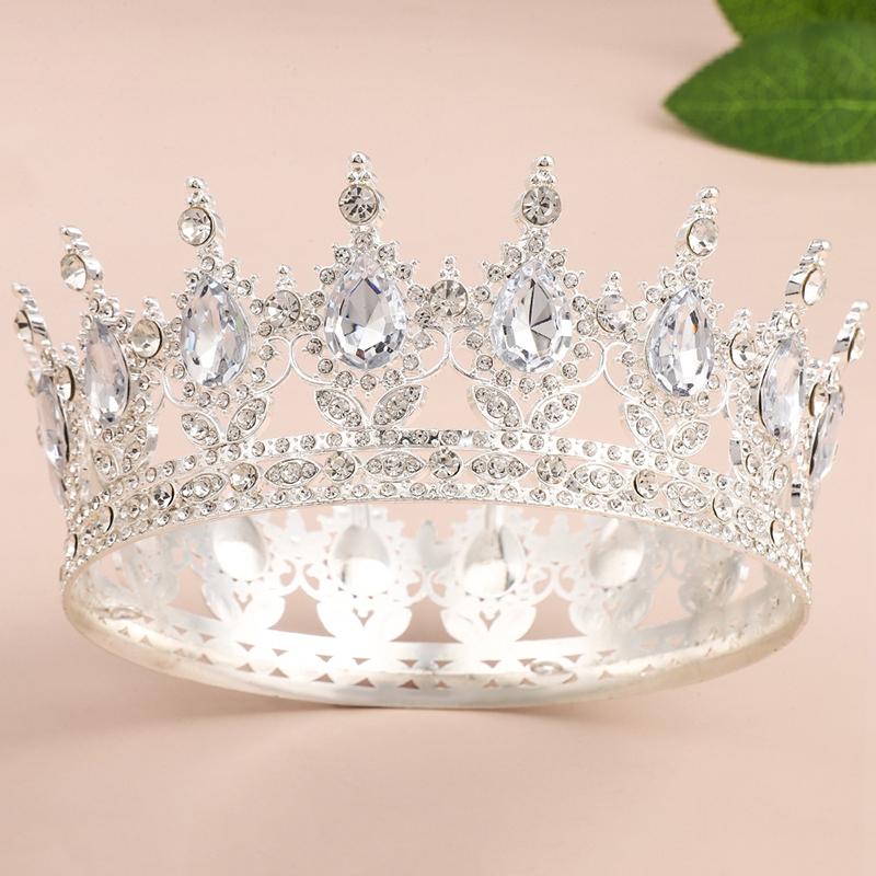 

Beautiful Crystal Large Crown Cake Decoration Crown Cake Topper For Girl Birthday Party Cake Decorations серебряный