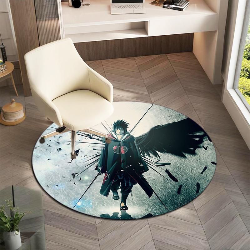 Famous cartoon NARUTO protagonist Uzumaki Naruto round carpet soft home decoration anti-slip door mat outdoor picnic mat carpet M3