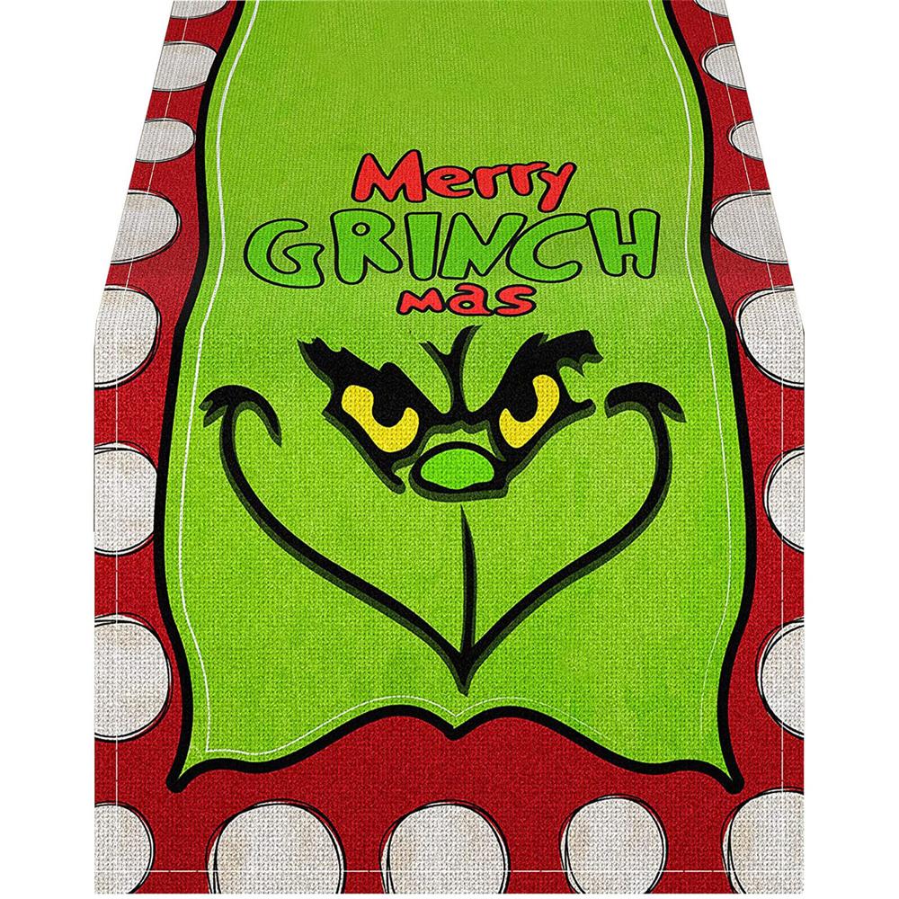 Julebordløper Julepynt Grønn Grinch duk