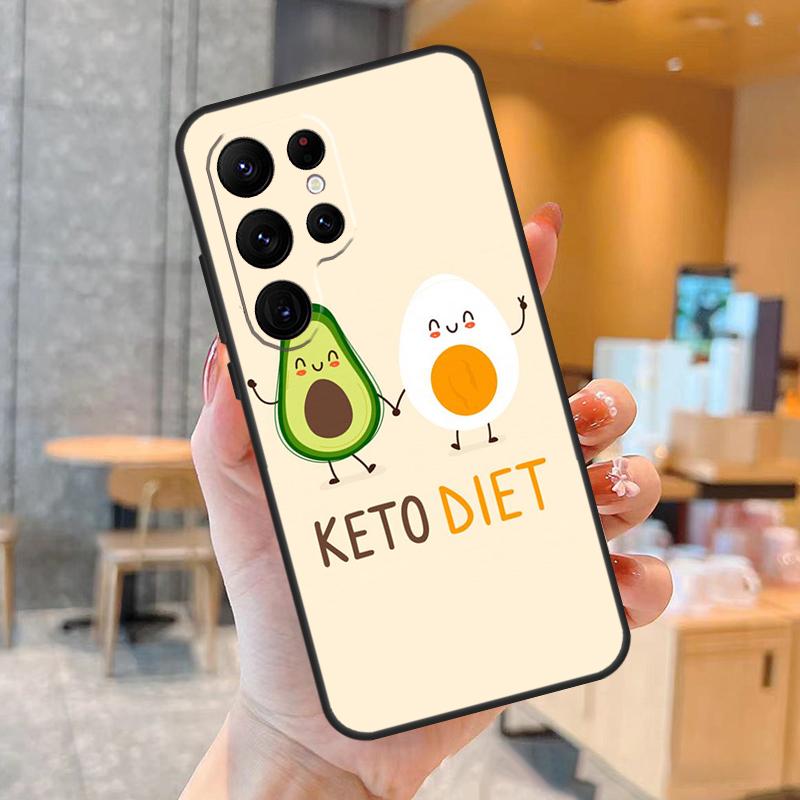 Süße Avocado-Früchte Handyhülle für Samsung Galaxy S25 S24 S23 S22 S21 S20 Ultra S9 S10 Plus S25 FE Rückseite