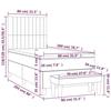 3137273 vidaXL Lit à sommier tapissier avec matelas Taupe 80x200 cm Tissu