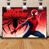 Superhero Spider-Man Photography Backdrop Marvel Boys Kids Gifts Happy Birthday Party Custom Name Decor Background Studio Props