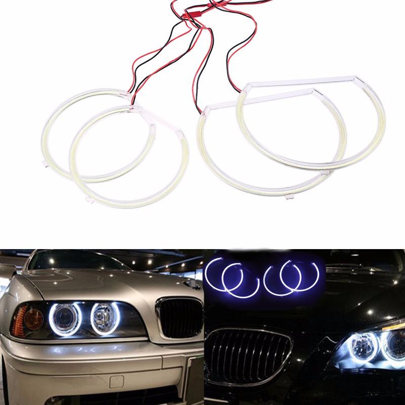 

4 шт. 12 В для BMW X5 E53 1999-2003 Автомобильные ангельские глазки COB Гало Кольцо Свет Белая лампа 160 мм Фара Водонепроницаемые Автоаксессуары