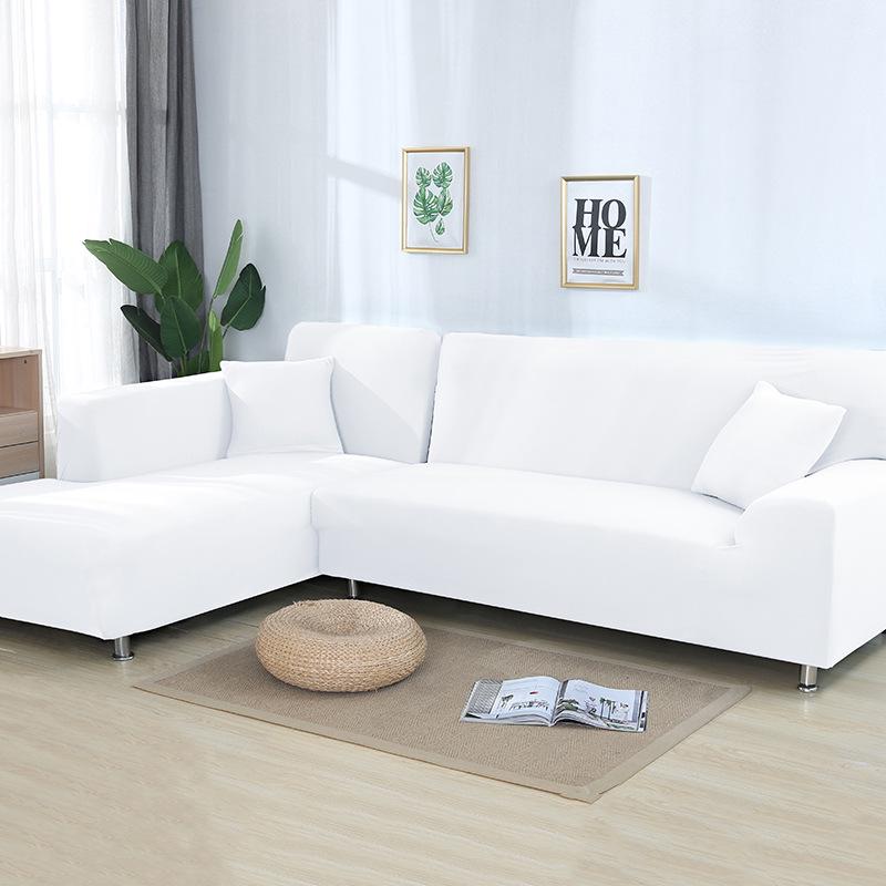 L-Shaped Elastic Sofa Cover - Universal Full Coverage for Chaise Lounge & Leather Sofas, All-Season Use