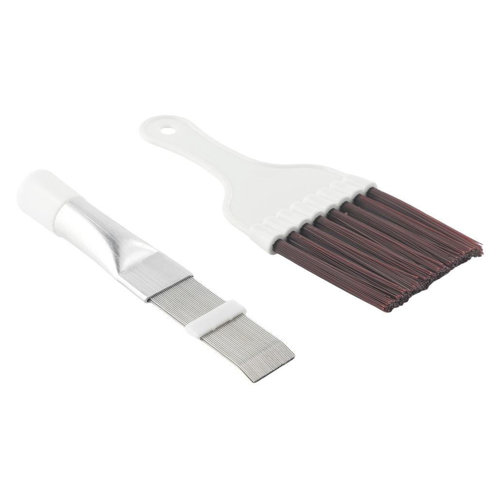 Air Conditioner Fin Repair Comb and Coil Brush 2 Pc Set for Cleaning Condenser Fins and Enhancing Cooling Efficiency