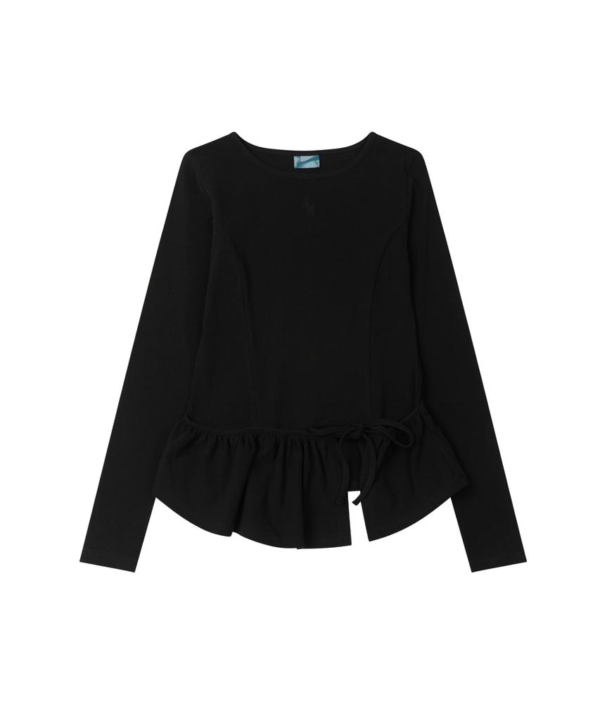 Ledeoli Ruffle Layered Long Sleeve [Black]