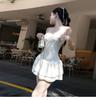 KLIOU Can Be Sweet or Salt, Age-reducing Lace Edge Bow Tube Top Dress, Women's Waist and Thin Hot Girl Tutu