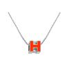 Hermes Cage DH Letter Pendant Alloy Necklace Women Necklace H143991F-86