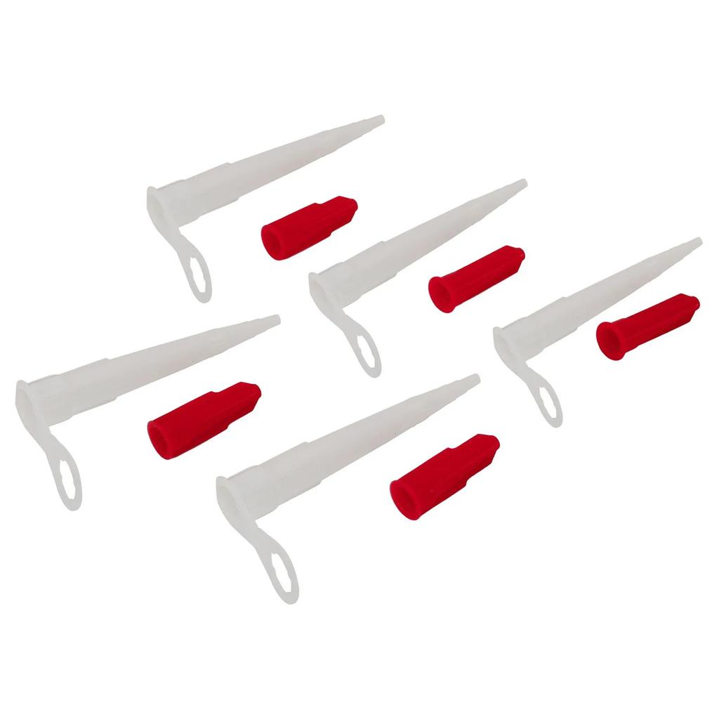 Caulking Nozzles Silicone Tube Nozzle Cap Replacement Tips Caulk With Red Nozzle Cartridge Spare Hand Tools Construction Tools