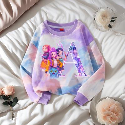 Spring And Autumn KPop Demon Hunters 3D Print T Shirt Kids Girl Streetwear Women's Outdoor Pullover Long Sleeve Top Clothes