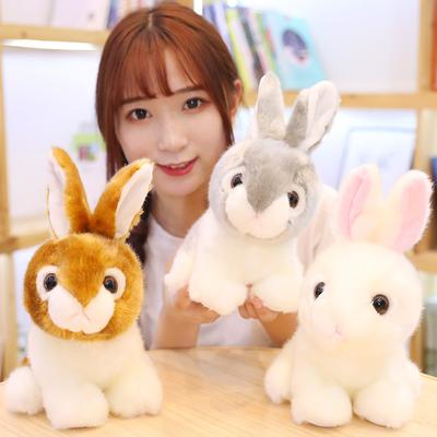 Children's Toys Simulation Cute Rabbit Plush Toy with Long Erect Ears White Rabbit Doll Doll Doll Doll Girl Gift