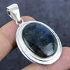 Labradorite Gemstone Handmade 925 Sterling Silver Jewelry Pendant 1.97" O0W52