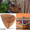3x Semicircle Coco Fiber Liners for Hanging Wall Baskets Flower Planter Liner