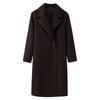 European and American Style, New Women's Clothing, Versatile, Silhouette Blended Double-breasted Tweed Coat