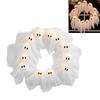 Halloween Ghost Wreath, 12 Led Light-Up White Ghost Garland, Spooky Indoor & Outdoor Hanging Decoration For Front Door, Wall