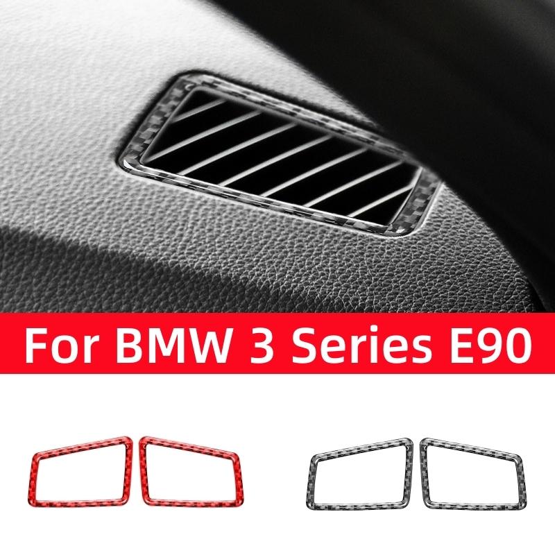 

For BMW 3 Series E90 2005-2012 Accessories Carbon Fiber Interior Car Dashboard Air Outlet Decoration Frame Trim Cover Stickers For Right-hand drive чорний