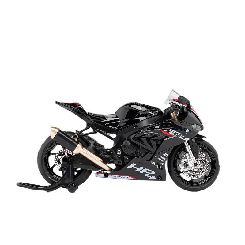 

1/12 BMW HP4 Motorcycle Model Metal Die Cast Locomotive Model Simulation Light Collection Ornament Boy Gift чёрный