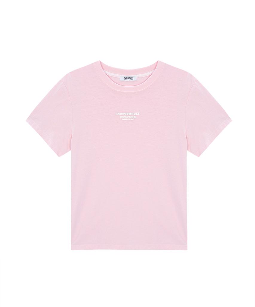 WEREVE Slogan Logo T-Shirt_Pink