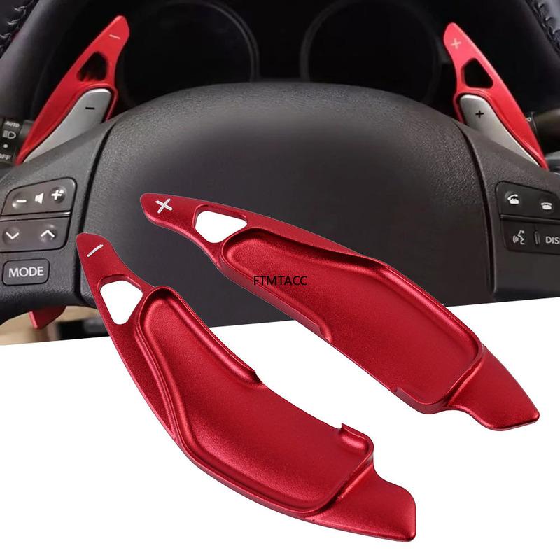 Aluminum Paddle Shifter Extension Kit for Lexus 2006-2013 2nd Gen IS250 IS350 is-F Car Shift Paddle Extended Trim Cover 2pcs