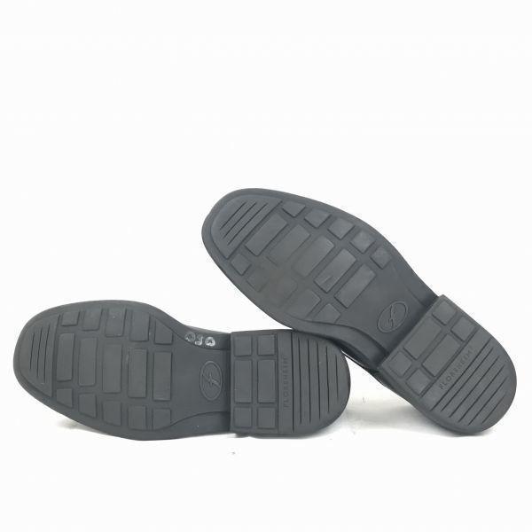 USA Vintage Florsheim Leather Straight Tip Shoes [25.5/Black] Business Dress Shoes(USED)